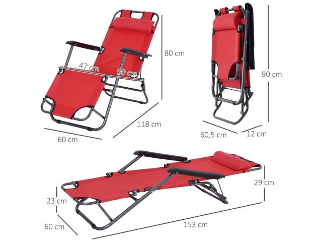 Silla reposera plegable para playa