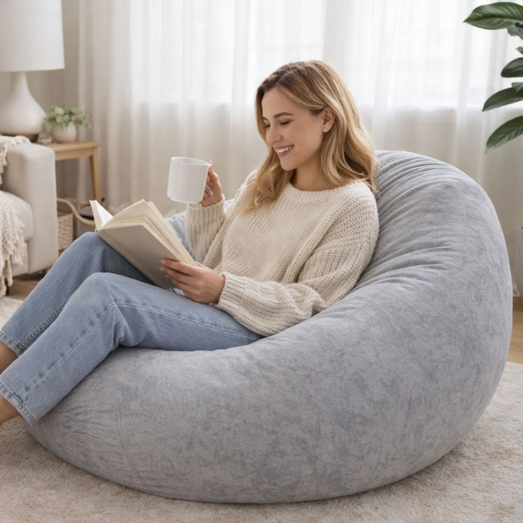 Sofa Puf De Espuma Comprimida 110x120x55cm Suave Ergonomico