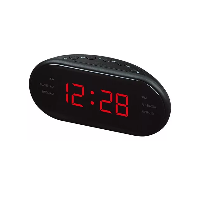 Reloj despertador electrónico digital con radio de calidad