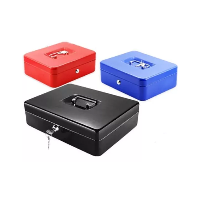 Caja fuerte de seguridad metalica grande 30x24x9cm
