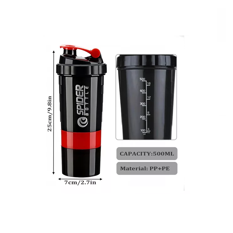 Shaker con 3 compartimientos pro