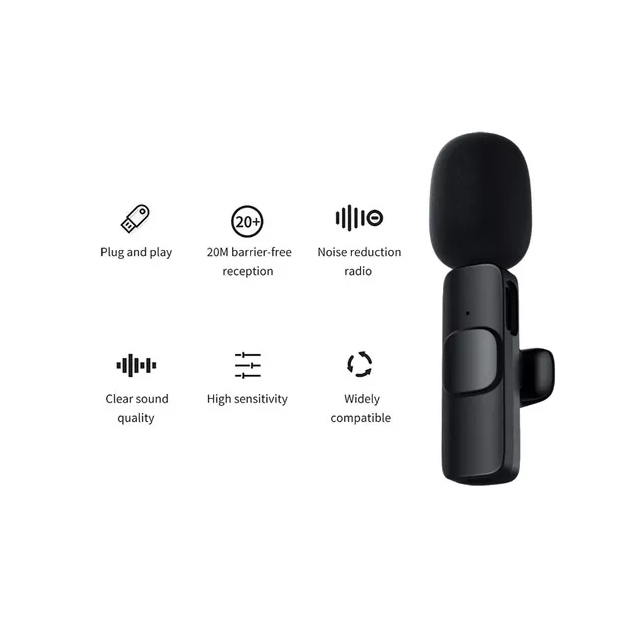 Microfono solapero inalambrico usb C lightning bluetooth