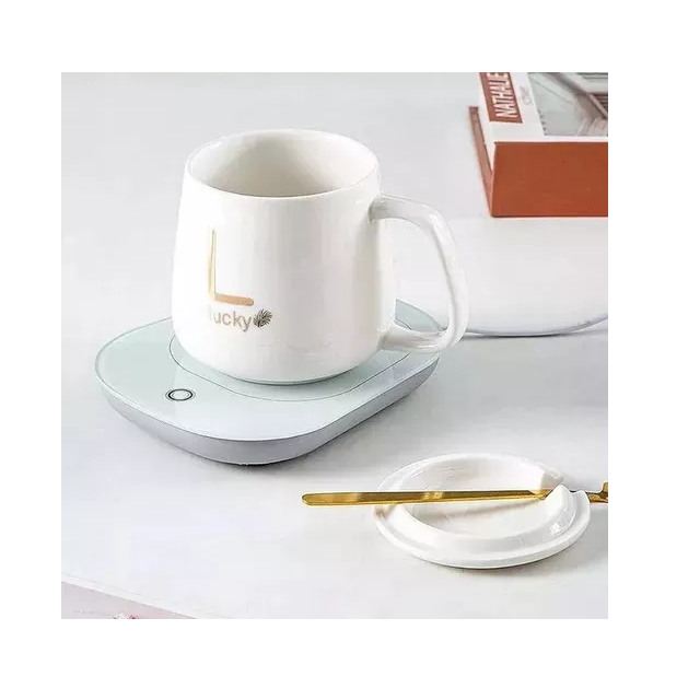 Taza cerámica con calentador inteligente líquidos Usb