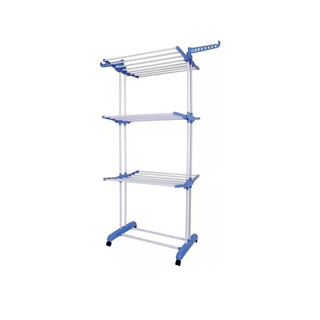 Tendedero triple plegable de pie para ropa