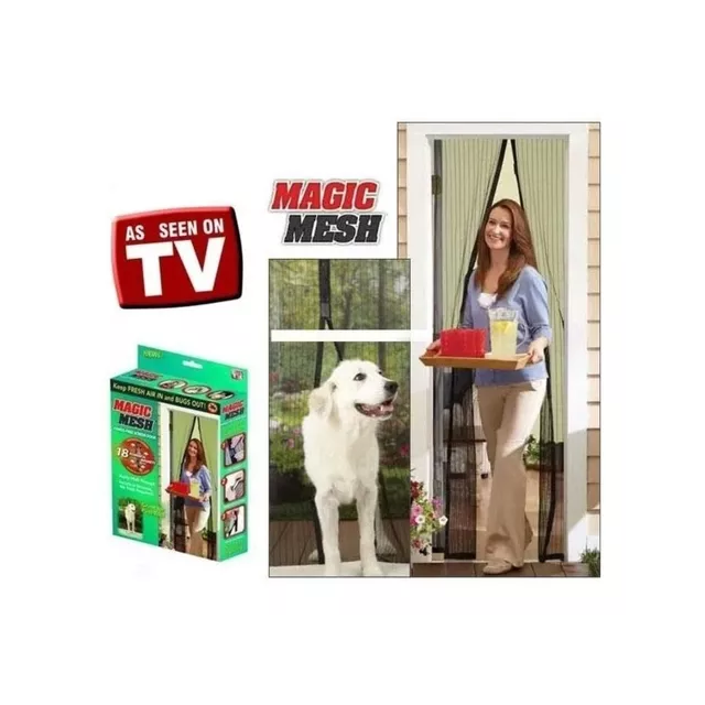 Cortina mosquitero cierre magnético para puerta magic mesh