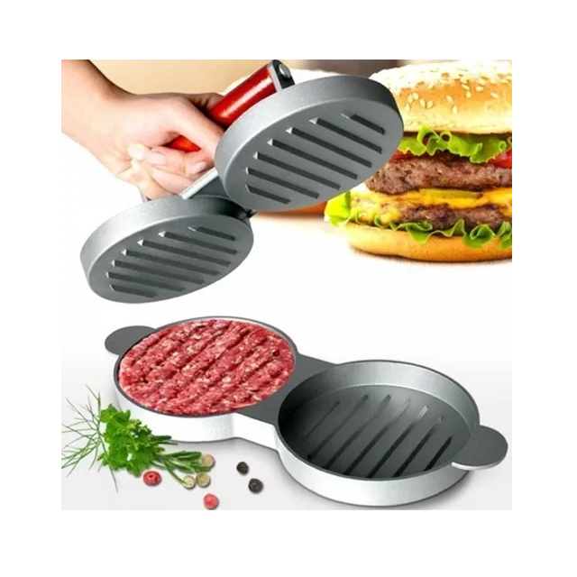 Molde y plancha para hamburguesas en aluminio bola arroz