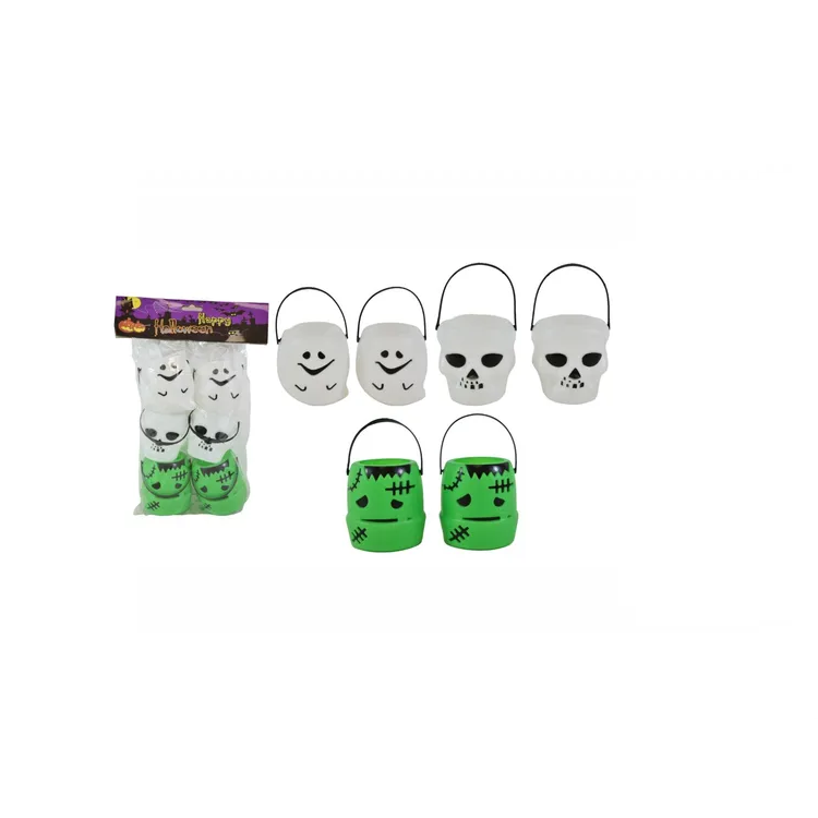 Balde Calavera Halloween X6 Unidades - 7 Cm