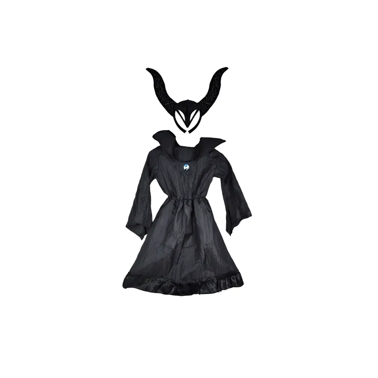 Disfraz De Malvada Infantil Para Halloween Cosplay Negro