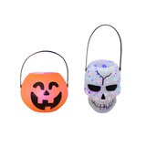 Caramelera Halloween Cotillón Disfraz Balde Calabaza Calaver