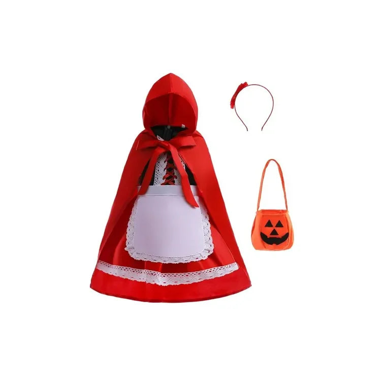 Disfraz Infantil De Caperucita Roja Niña Halloween Fiesta