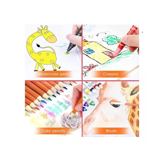 Valija set arte escolar maletin didáctico 150 piezas