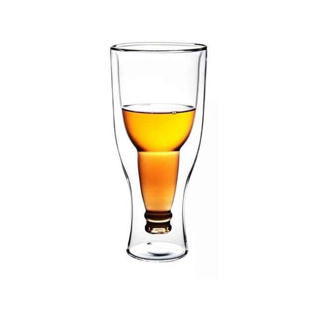 Vaso doble con forma de botella