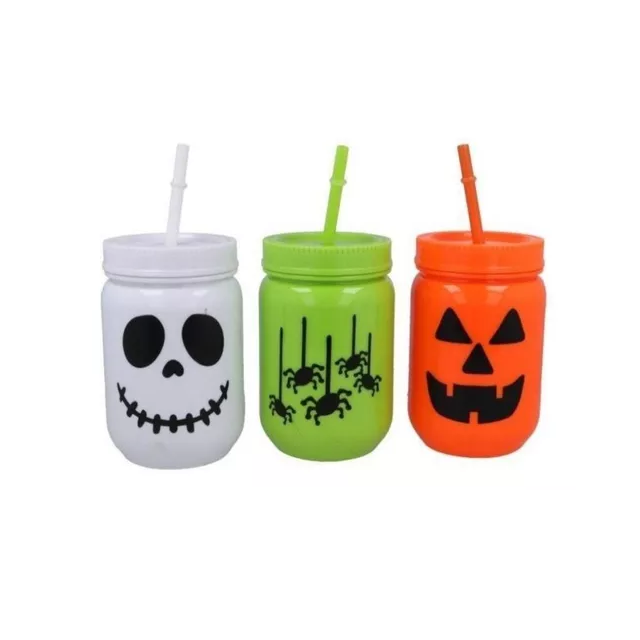Vaso con sorbito halloween