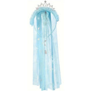Vincha Corona Infantil Con Tul Celeste