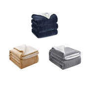 Frazada Manta Polar Con Corderito 2 Plazas 200x230cm