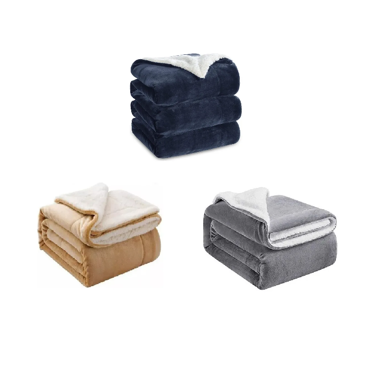 Frazada Manta Polar Con Corderito 2 Plazas 200x230cm