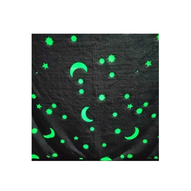 Frazada Manta Polar 1 Plaza Glow Brilla En Oscuridad 150x200