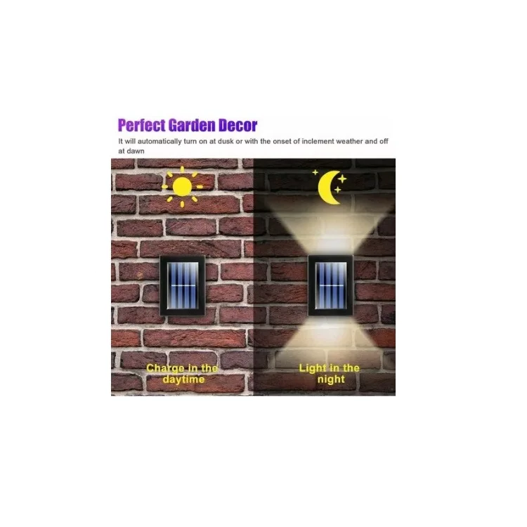 Foco Solar Led Aplique Decoración Fotocélula Calida