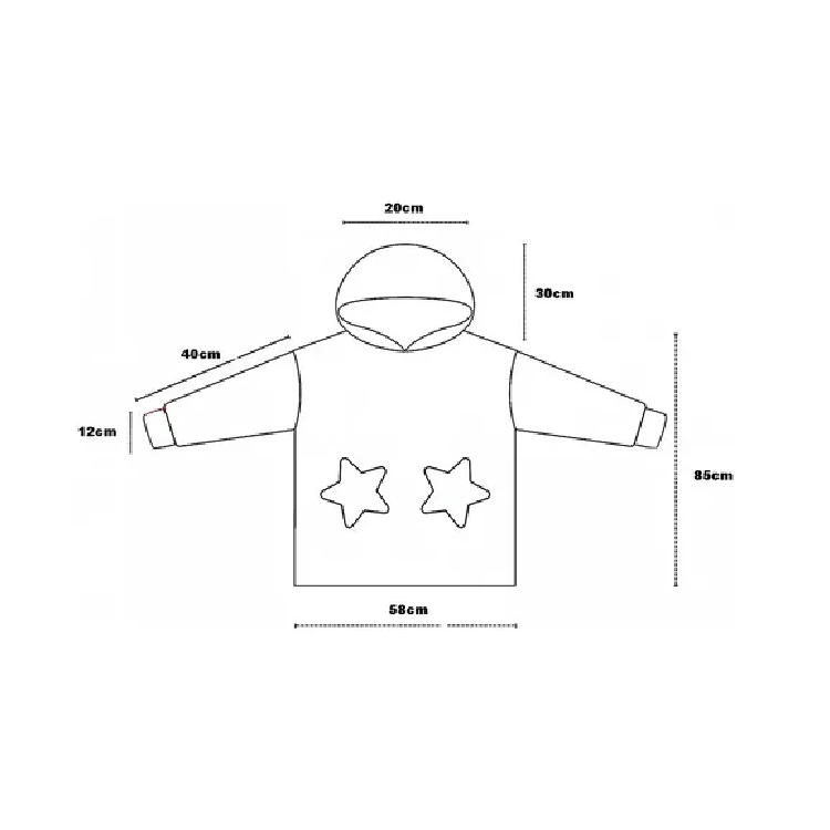 Buzo Infantil Poncho Polar Canguro Corderito Frio Unisex