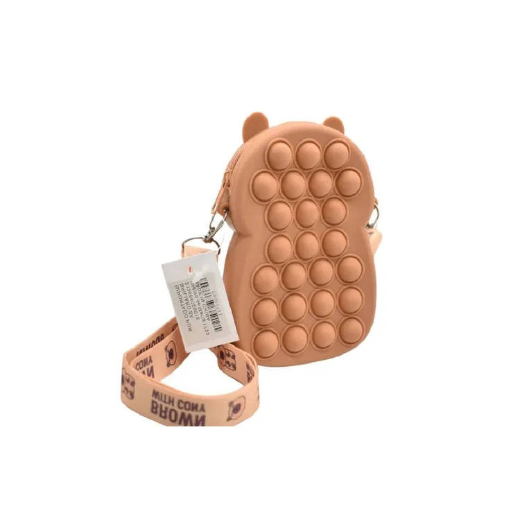 Monedero Pop It Carpincho Colgante Correa Ajustable