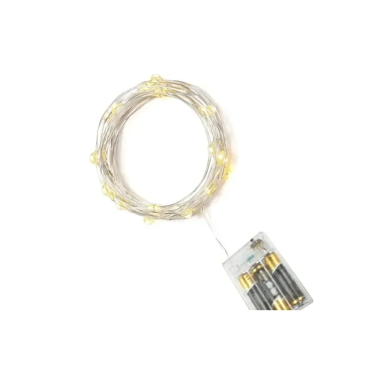 Guirnalda Luciérnagas 10m 100 Led Cálida A Pila Decoración
