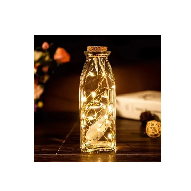 Guirnalda Luciérnagas 10m 100 Led Cálida A Pila Decoración