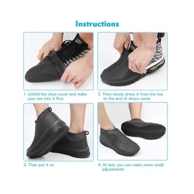 Protector cubre calzados silicona lluvia impermeable talle M